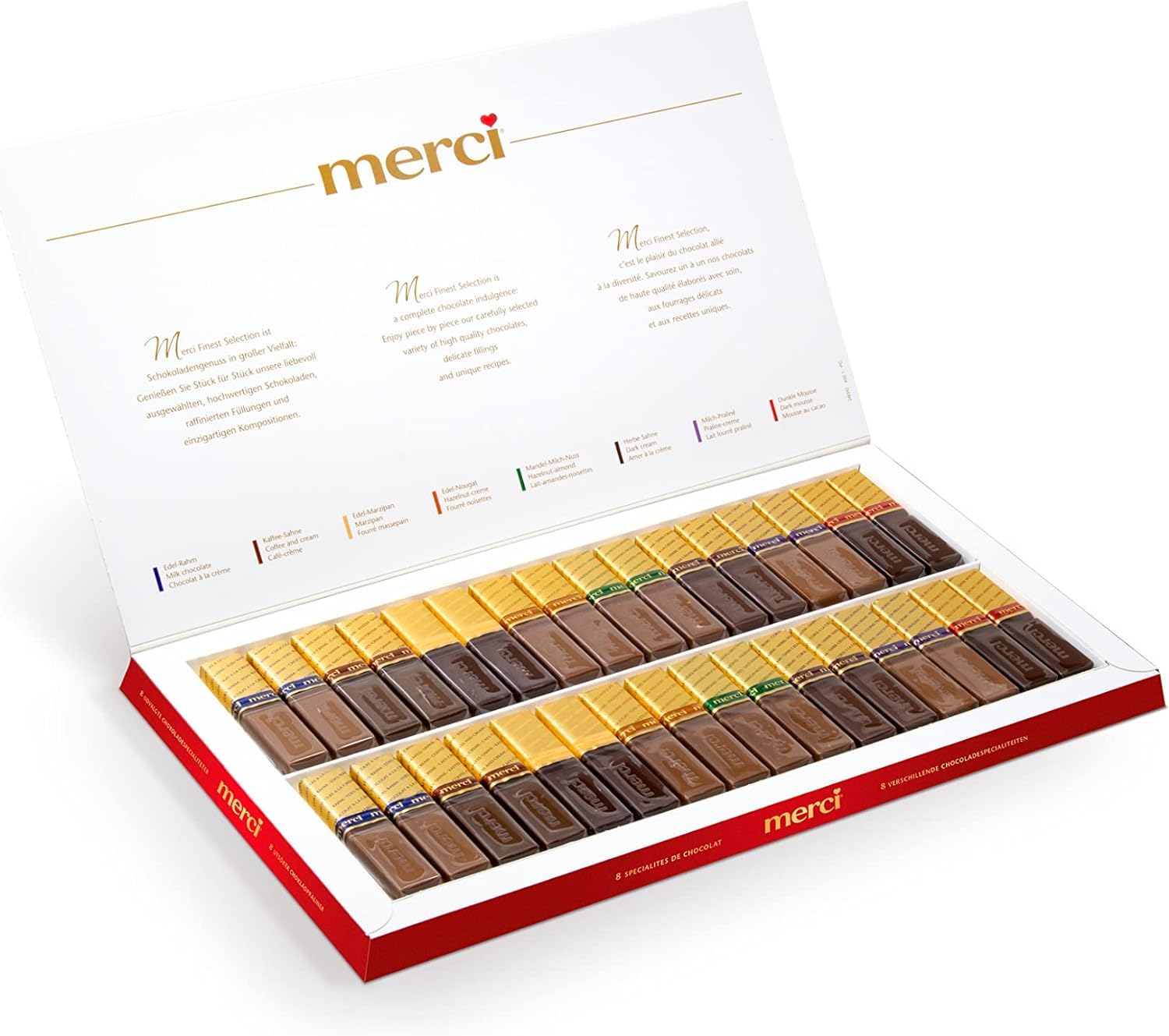 Merci Finest Milk & Dark Chocolate Variety Pack, Premium Selection